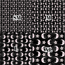 Load image into Gallery viewer, Printed Vinyl, HTV &amp; Waterslide Moon and Stars Pattern 12 x 12 inch sheet