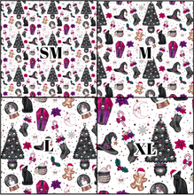 Load image into Gallery viewer, Printed Vinyl, HTV &amp; Waterslide Creepy Christmas White Pattern 12 x 12 inch sheet
