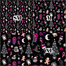 Load image into Gallery viewer, Printed Vinyl, HTV &amp; Waterslide Creepy Christmas Black Pattern 12 x 12 inch sheet