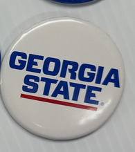Load image into Gallery viewer, Pin Back Button GSU Georgia State University Blue and Red Line Button