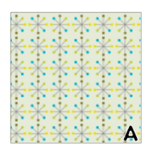 Load image into Gallery viewer, Printed Adhesive Vinyl Green and Blue MID CENTURY RETRO Patterns 12 x 12 inch sheet