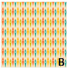 Load image into Gallery viewer, Printed Adhesive Vinyl MID CENTURY RETRO Patterns 12 x 12 inch sheet