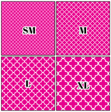 Load image into Gallery viewer, Printed Vinyl | Quatrefoil Pink | Permanent Removable Adhesive | Permanent Glitter Adhesive | HTV | Glitter HTV | 12 x 12 inches | ONE Sheet