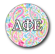 Load image into Gallery viewer, Delta Phi Epsilon Paisley2 Pin Back Button