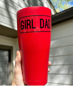 Sticker | 1P | Girl Dad | Clear Waterproof Vinyl Sticker | Permanent | Laminated | Gloss or Matte