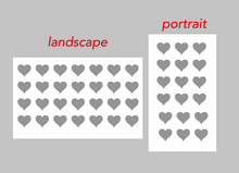 Load image into Gallery viewer, Holographic Hearts Laminating Sheets 6 x 12, 8 x 11, 8 1/2 x 11, 12 x 12 inches for Cold Laminating Sticker Overlay