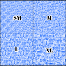 Load image into Gallery viewer, Printed Vinyl &amp; HTV Animal Vacay Blue Pattern 12 x 12 inch sheet