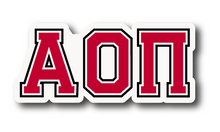 Load image into Gallery viewer, Alpha Omicron Pi Greek Letters Sorority Refrigerator Magnet 4.6 x 2 inches