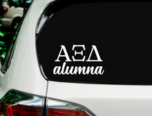 Load image into Gallery viewer, AXID | Alpha Xi Delta Alumna | Greek Letters | Vinyl Decal | Car Decal | Laptop Decal | Transfer Decal