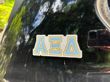Load image into Gallery viewer, Alpha Xi Delta Greek Letters Sorority Refrigerator Magnet 4 x 2 inches