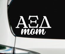 Load image into Gallery viewer, AXID | Alpha Xi Delta Mom | Greek Letters | Vinyl Decal | Car Decal | Laptop Decal | Transfer Decal