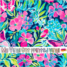 Load image into Gallery viewer, Printed Vinyl HTV &amp; Waterslide Preppy Butterflies B Patterns 12 x 12 inch sheet
