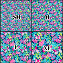 Load image into Gallery viewer, Printed Vinyl HTV &amp; Waterslide Preppy Butterflies B Patterns 12 x 12 inch sheet