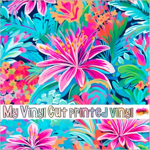 Printed Vinyl & HTV Preppy Paradise A Patterns 12 x 12 inch sheet