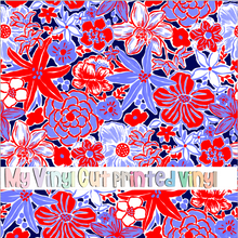 Load image into Gallery viewer, Printed Vinyl &amp; HTV Bubblegum Pink Blue Pattern 12 x 12 inch sheet