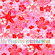 Load image into Gallery viewer, Printed Vinyl &amp; HTV Bubblegum Pink Red Pattern 12 x 12 inch sheet