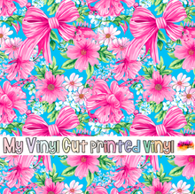 Load image into Gallery viewer, Printed Vinyl HTV &amp; Waterslide Preppy Bows C Patterns 12 x 12 inch sheet