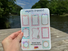 Load image into Gallery viewer, coquette frames c snow sticker sheet