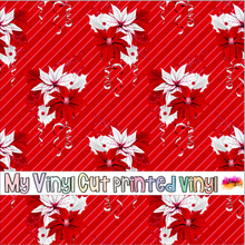 Load image into Gallery viewer, Printed Vinyl | Peppermint Spice H | Permanent Removable Adhesive | Permanent Glitter Adhesive | HTV | Glitter HTV | 12 x 12 inches | ONE Sheet