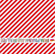 Load image into Gallery viewer, Printed Vinyl | Peppermint Spice R | Permanent Removable Adhesive | Permanent Glitter Adhesive | HTV | Glitter HTV | 12 x 12 inches | ONE Sheet