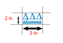 Load image into Gallery viewer, DDD Alumna | Delta Delta Delta | Vinyl Decal | Car Decal | Laptop Decal | Transfer Decal |