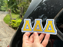 Load image into Gallery viewer, Delta Delta Delta Greek Letters Sorority Refrigerator Magnet 5 x 2 inches