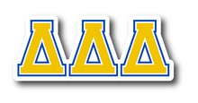 Load image into Gallery viewer, Delta Delta Delta Greek Letters Sorority Refrigerator Magnet 5 x 2 inches