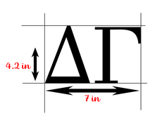 Load image into Gallery viewer, DG | Delta Gamma | Vinyl Decal | Car Decal | Laptop Decal | Transfer Decal |