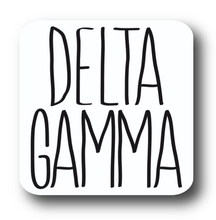 Load image into Gallery viewer, Sorority Sticker | Delta Gamma | DG_J | Tall Skinny Stack Lettering | Waterproof Vinyl Sticker | Permanent