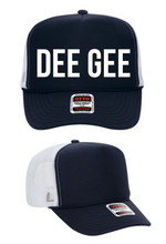 Load image into Gallery viewer, Delta Gamma Sorority Navy Blue Foam Front Mesh Back Trucker Hat