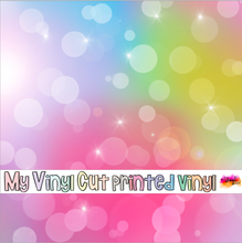 Load image into Gallery viewer, Printed Vinyl | Unicorn Bokeh M | Permanent Removable Adhesive | Permanent Glitter Adhesive | HTV | Glitter HTV | 12 x 12 inches | ONE Sheet