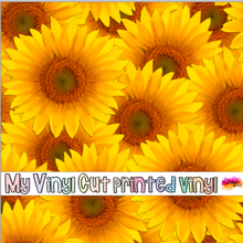 Load image into Gallery viewer, Printed Vinyl, HTV &amp; Waterslide Realistic Sunflowers Patterns 12 x 12 inch sheet