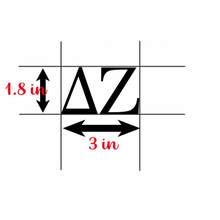 Load image into Gallery viewer, DZ | Delta Zeta | Vinyl Decal | Car Decal | Laptop Decal | Transfer Decal |