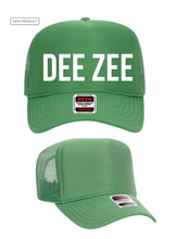Load image into Gallery viewer, Delta Zeta Sorority Cactus and Green Foam Front Mesh Back Trucker Hat