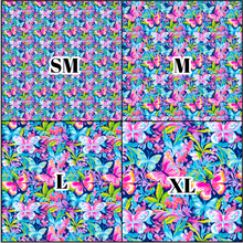 Load image into Gallery viewer, Printed Vinyl HTV &amp; Waterslide Preppy Butterflies F Patterns 12 x 12 inch sheet