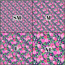 Load image into Gallery viewer, Printed Vinyl &amp; HTV Fleur Navy Pattern 12 x 12 inch sheet