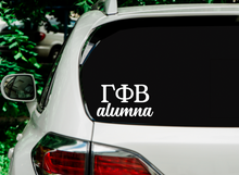 Load image into Gallery viewer, GPhi | Gamma Phi Beta Alumna | Greek Letters | Vinyl Decal | Car Decal | Laptop Decal | Transfer Decal