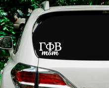 Load image into Gallery viewer, GPhi | Gamma Phi Beta Mom | Greek Letters | Vinyl Decal | Car Decal | Laptop Decal | Transfer Decal