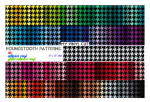 Load image into Gallery viewer, Printed Removable Adhesive Vinyl Houndstooth Patterns 12 x 12 inch sheet