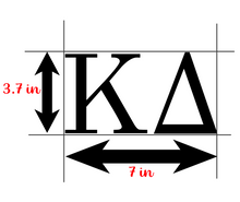 Load image into Gallery viewer, Sorority Vinyl Decal | Car Decal | Laptop Decal | Transfer Decal | Kappa Delta | KD