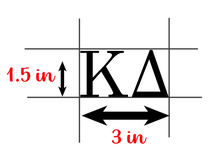 Load image into Gallery viewer, Sorority Vinyl Decal | Car Decal | Laptop Decal | Transfer Decal | Kappa Delta | KD