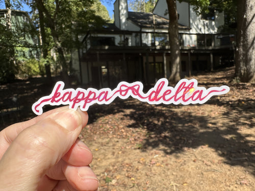 Sorority Sticker | Kappa Delta | KD C | hand written | Waterproof Vinyl Sticker | Permanent