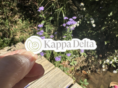 Sorority Sticker | Kappa Delta | KD M | Multi | Waterproof Vinyl Sticker | Permanent