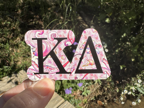 Sorority Sticker | Kappa Delta | KD N | Multi | Waterproof Vinyl Sticker | Permanent