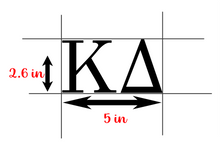 Load image into Gallery viewer, Sorority Vinyl Decal | Car Decal | Laptop Decal | Transfer Decal | Kappa Delta | KD