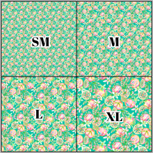 Load image into Gallery viewer, Printed Vinyl &amp; HTV Orangita Teal Pattern 12 x 12 inch sheet