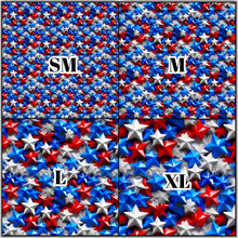 Load image into Gallery viewer, Printed Vinyl &amp; HTV Patriotic Stars C Patterns 12 x 12 inch sheet