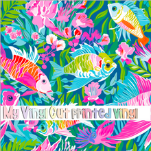 Load image into Gallery viewer, Printed Vinyl &amp; HTV Preppy Beach House B Pattern 12 x 12 inch sheet