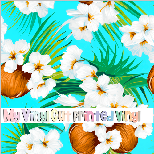 Printed Vinyl & HTV Preppy Beach House C Pattern 12 x 12 inch sheet