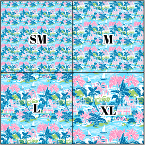 Printed Vinyl & HTV Preppy Beach House T Pattern 12 x 12 inch sheet